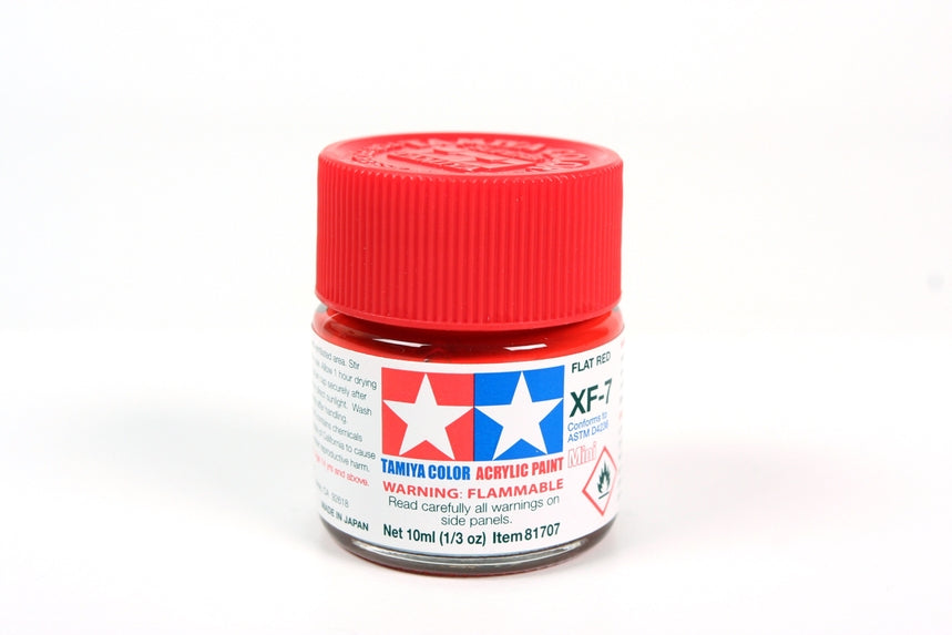 Tamiya Acrylic Mini XF-7 Flat Red (10ml)