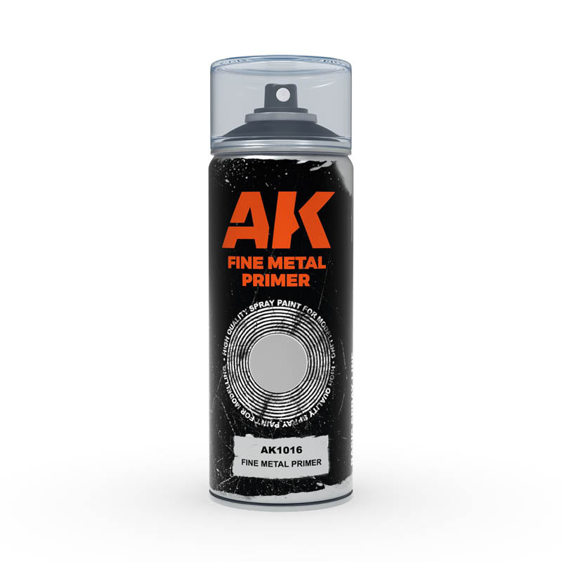 AK Interactive Fine Metal Primer Spray - Grey (150ml)