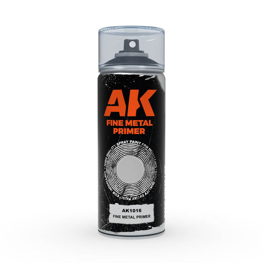 AK Interactive Fine Metal Primer Spray - Grey (150ml)