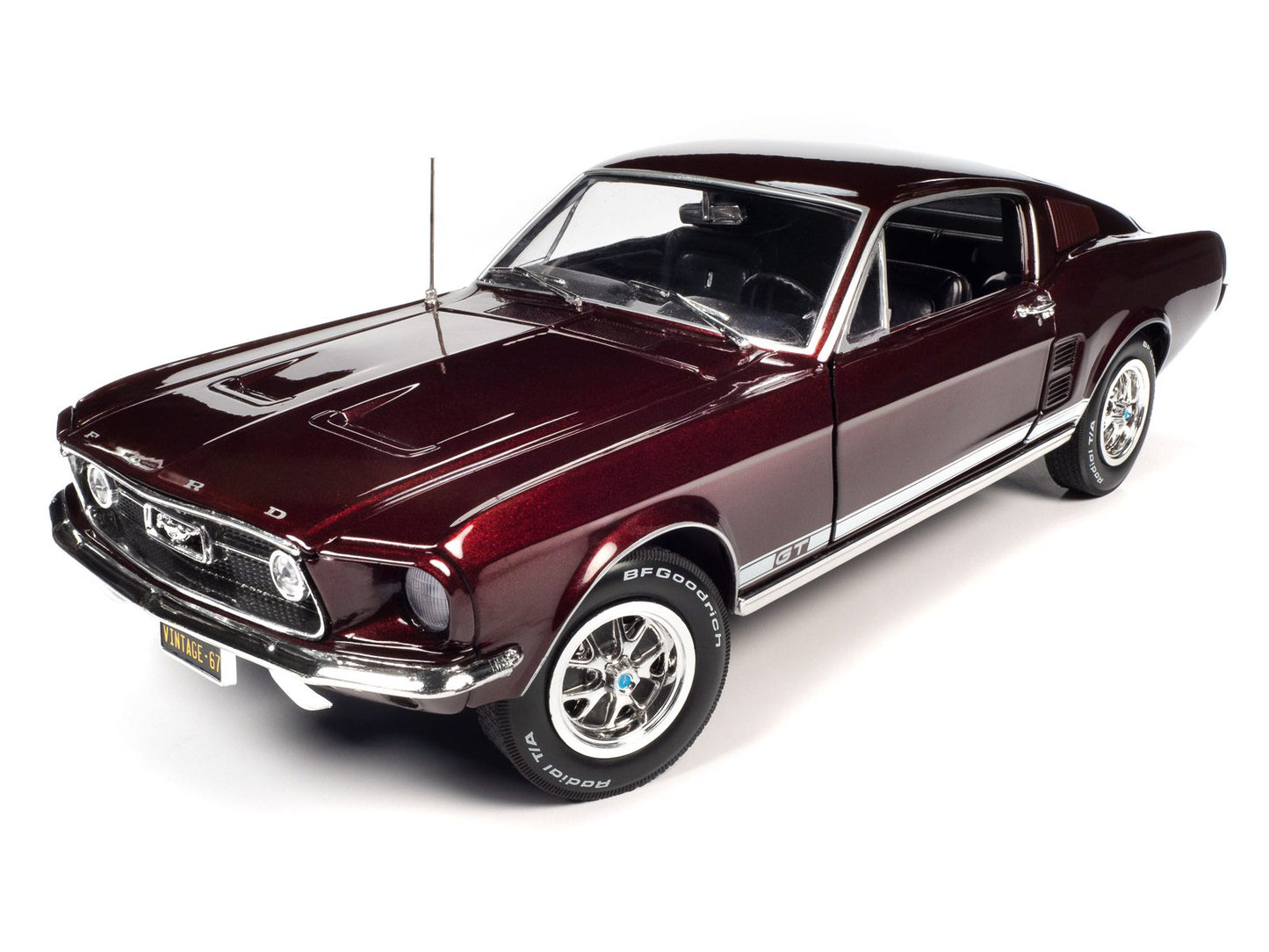 Auto World 1967 Ford Mustang GT 2+2 - Vintage Burgundy (1:18)