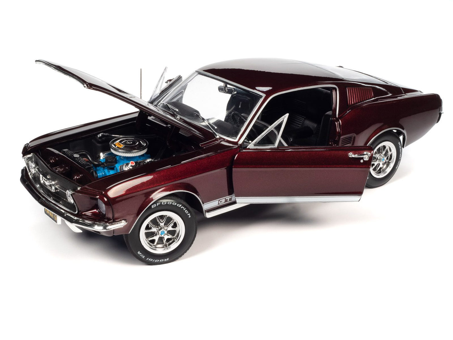 Auto World 1967 Ford Mustang GT 2+2 - Vintage Burgundy (1:18)