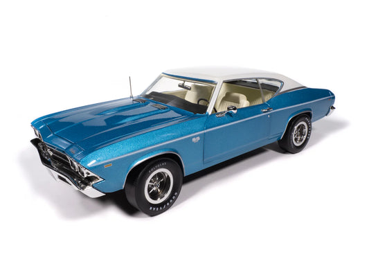 Auto World MCACN 1969 Chevy Chevelle SS 396 - Azure Turquoise (1:18)