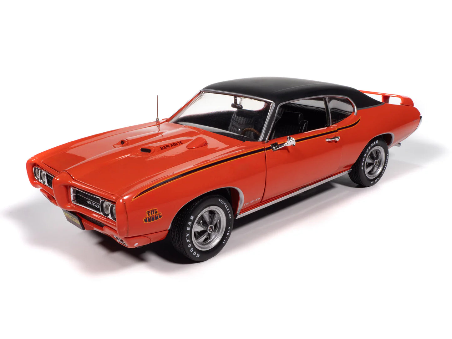 Auto World Mecum Auctions 1969 Pontiac GTO Judge - Carousel Red (1:18)