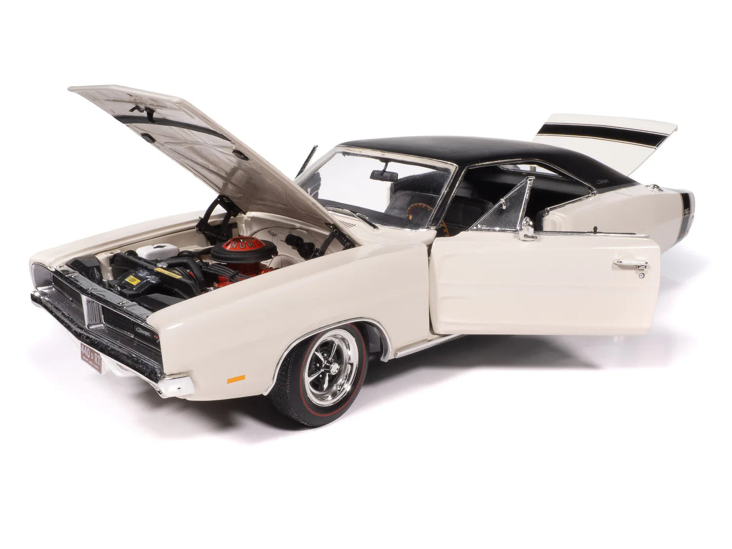 Auto World 1969 Dodge Charger R/T - White (1:18)