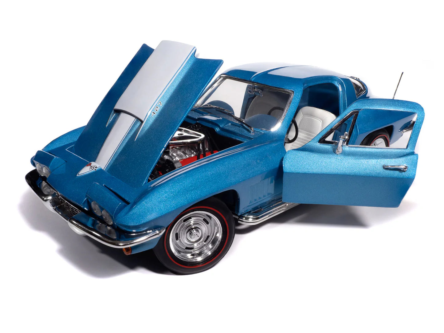 Auto World 1967 Chevrolet Corvette Stingray - Marina Blue (1:18)