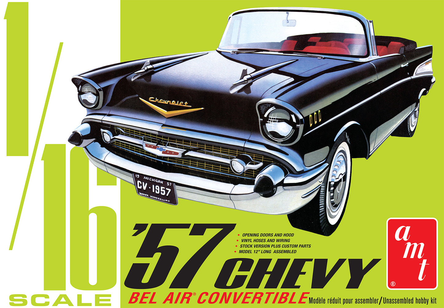 AMT 1957 Chevrolet Bel Air Convertible (1:16)