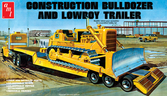AMT Construction Bulldozer and Lowboy Trailer (1:25)