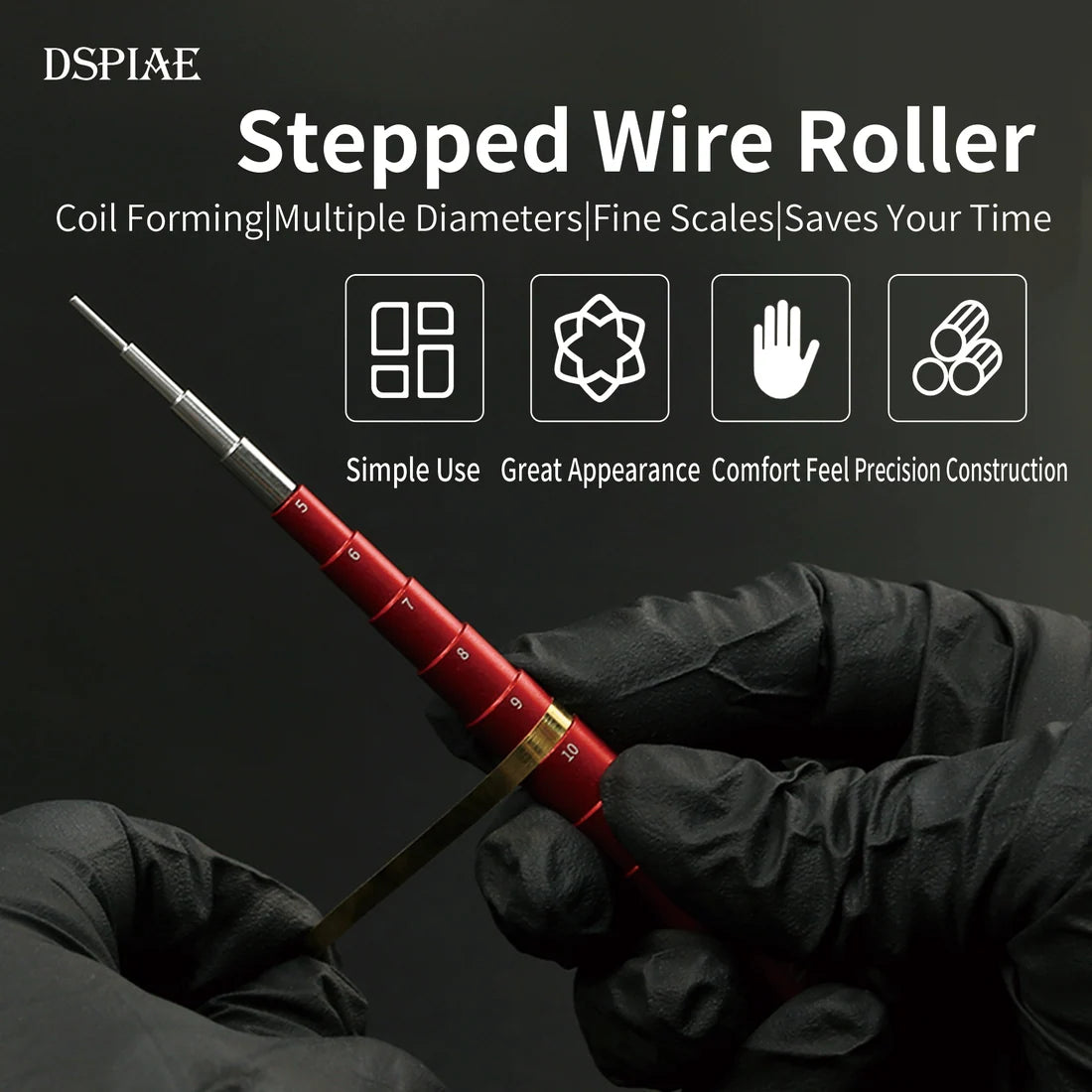 Dspiae Aluminum Alloy Stepped Wire Roller