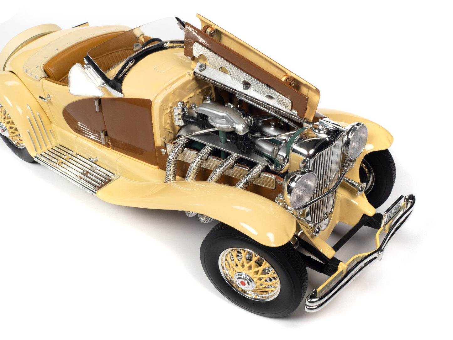 Auto World 1935 Duesenberg SSJ Speedster - Yukon Gold & Chocolate Brown (1:18)