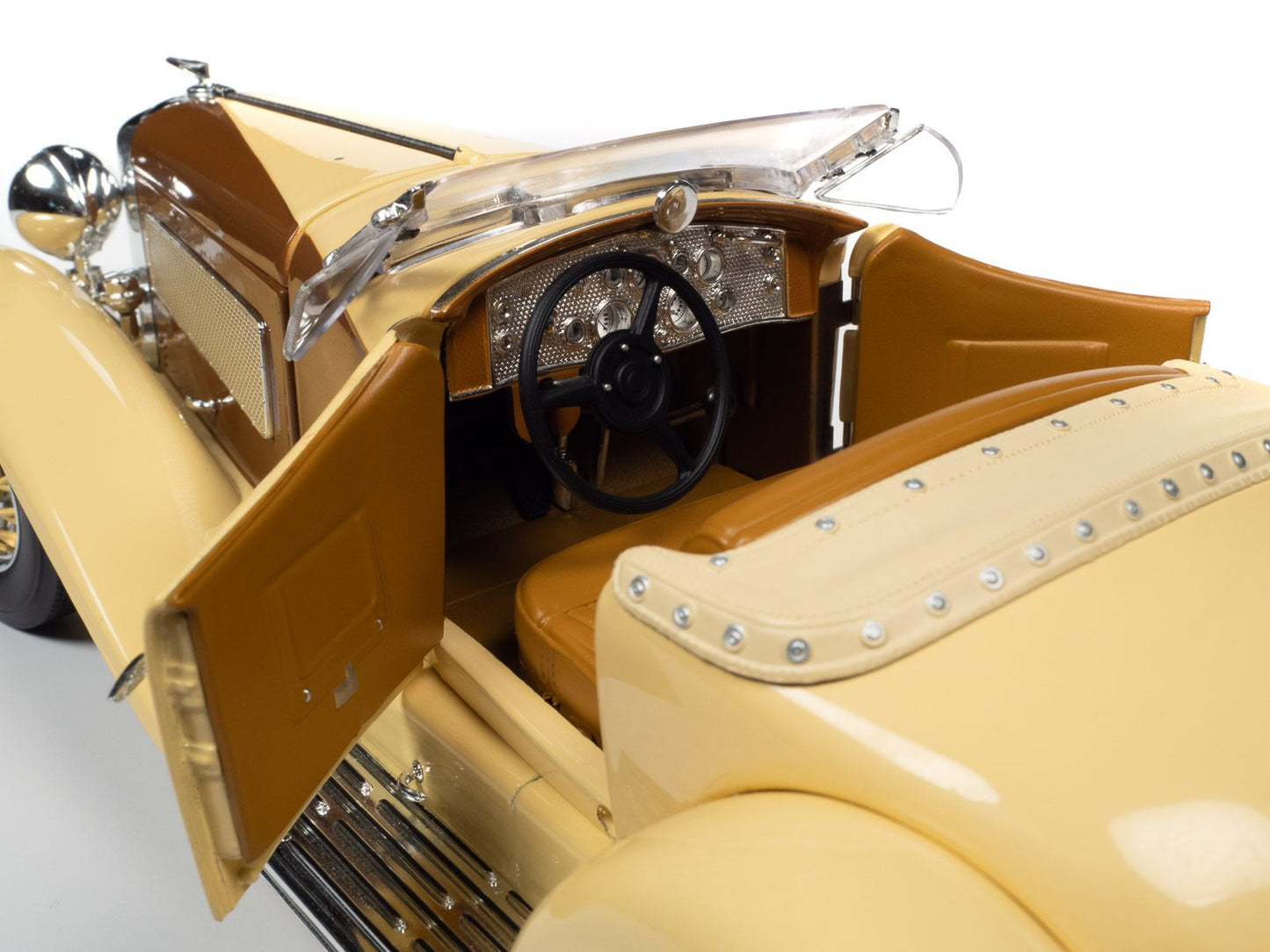 Auto World 1935 Duesenberg SSJ Speedster - Yukon Gold & Chocolate Brown (1:18)