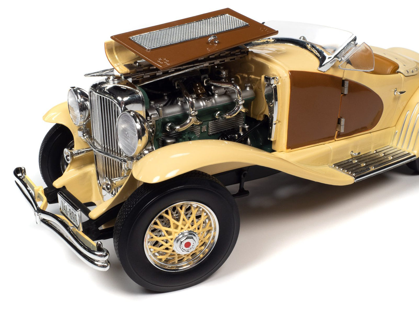 Auto World 1935 Duesenberg SSJ Speedster - Yukon Gold & Chocolate Brown (1:18)