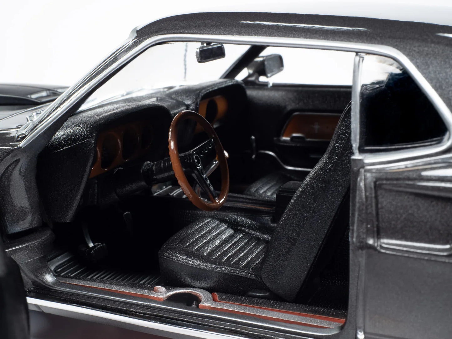Auto World John Wick 1969 Ford Mustang - Hitman Gray Metallic with Flat Black Stripes (1:18)