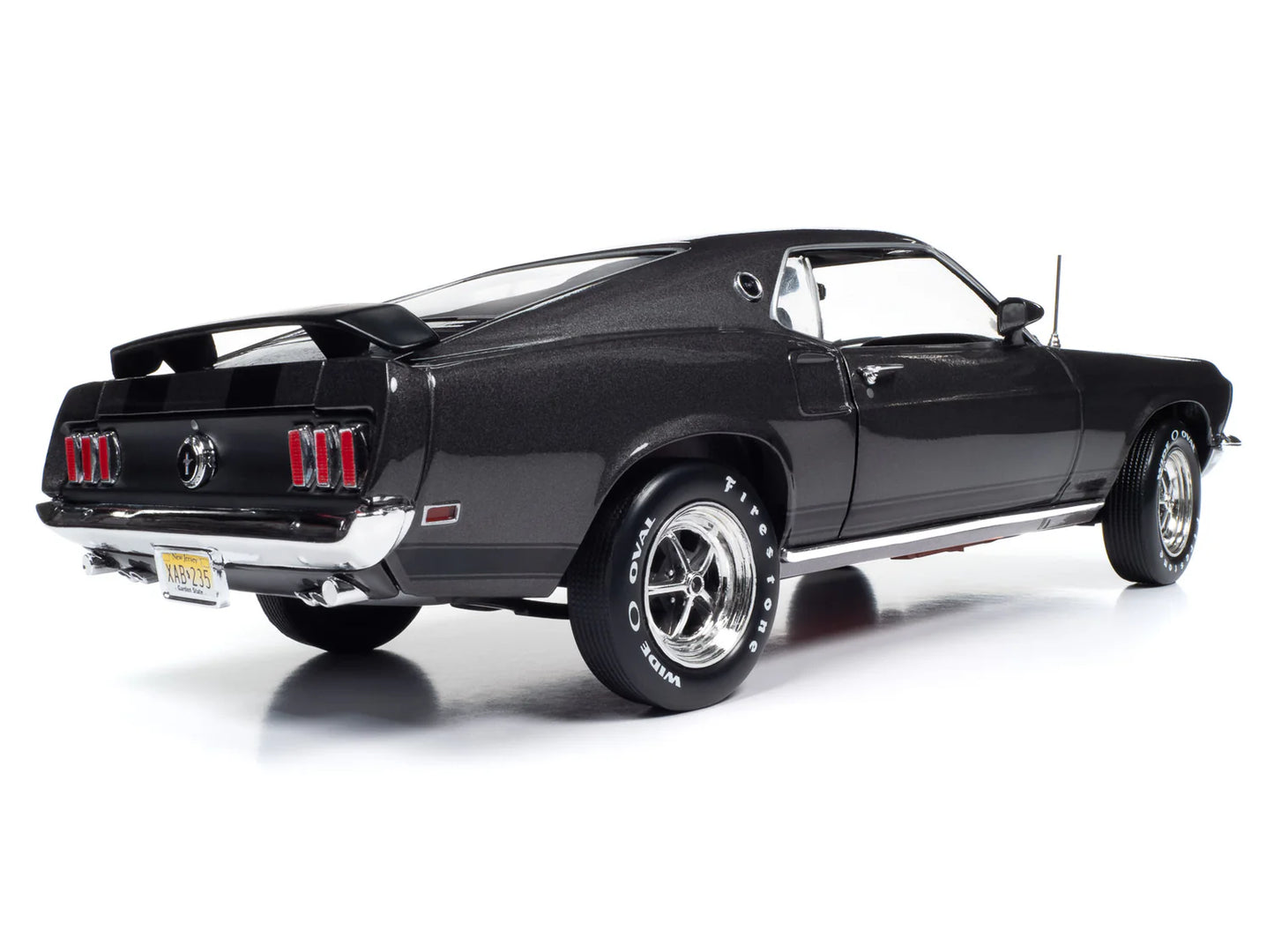 Auto World John Wick 1969 Ford Mustang - Hitman Gray Metallic with Flat Black Stripes (1:18)