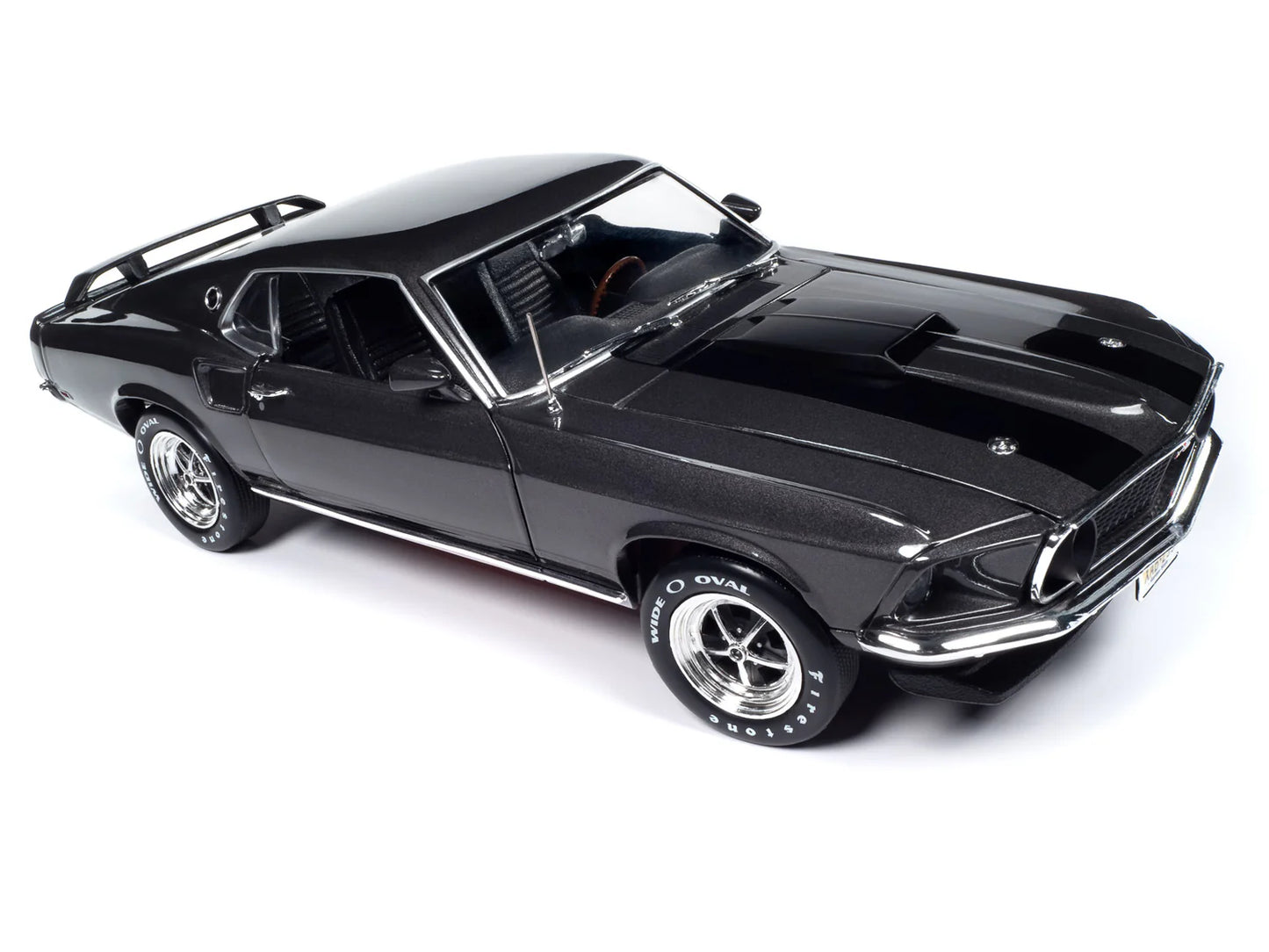 Auto World John Wick 1969 Ford Mustang - Hitman Gray Metallic with Flat Black Stripes (1:18)