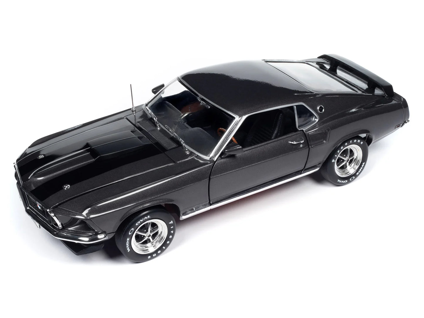 Auto World John Wick 1969 Ford Mustang - Hitman Gray Metallic with Flat Black Stripes (1:18)