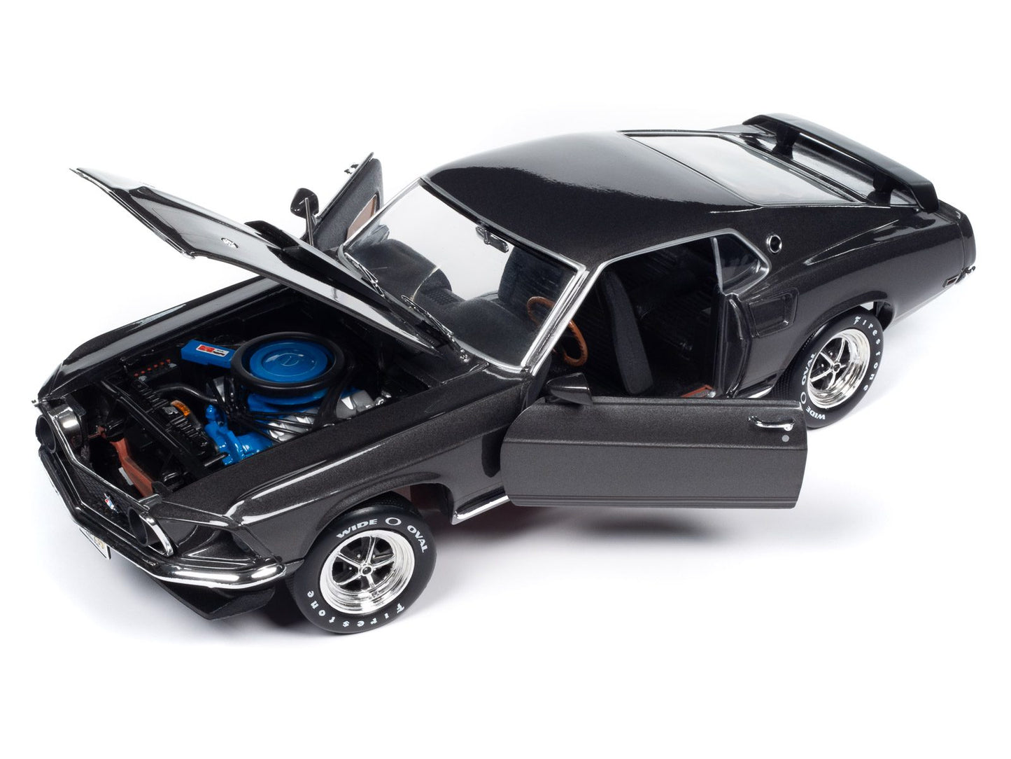 Auto World John Wick 1969 Ford Mustang - Hitman Gray Metallic with Flat Black Stripes (1:18)