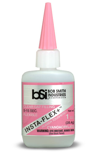 Bob Smith Industries Medium Clear Rubber Toughened Insta-Flex+ Flexible Cyanoacrylate Glue (28g)