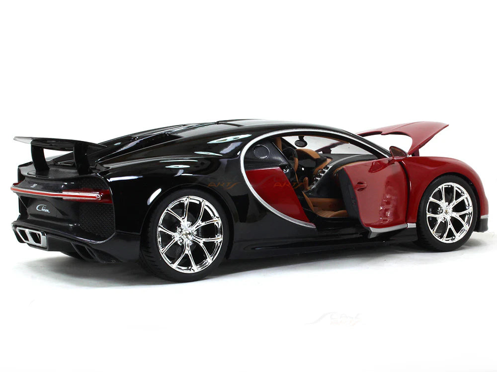 Maisto Special Edition Bugatti Chiron - Red/Black with Chrome (1:18)