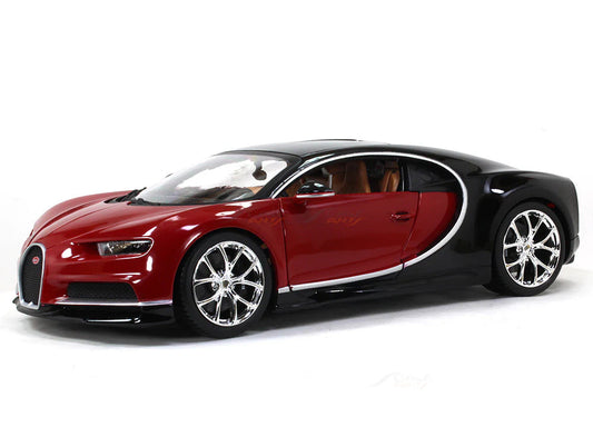 Maisto Special Edition Bugatti Chiron - Red/Black with Chrome (1:18)