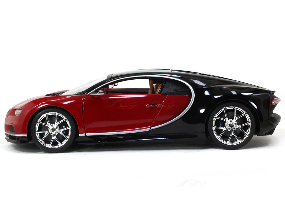 Maisto Special Edition Bugatti Chiron - Red/Black with Chrome (1:18)