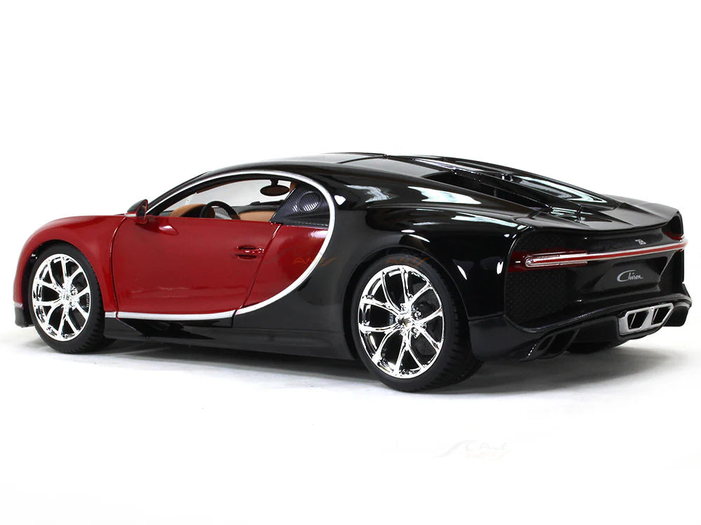 Maisto Special Edition Bugatti Chiron - Red/Black with Chrome (1:18)