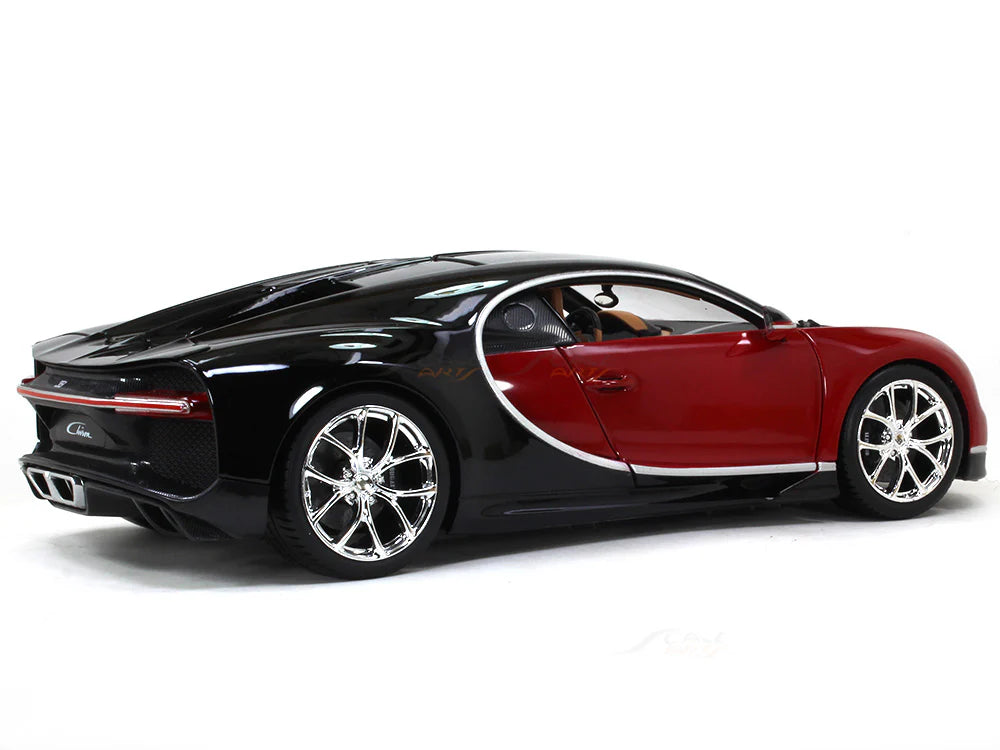 Maisto Special Edition Bugatti Chiron - Red/Black with Chrome (1:18)