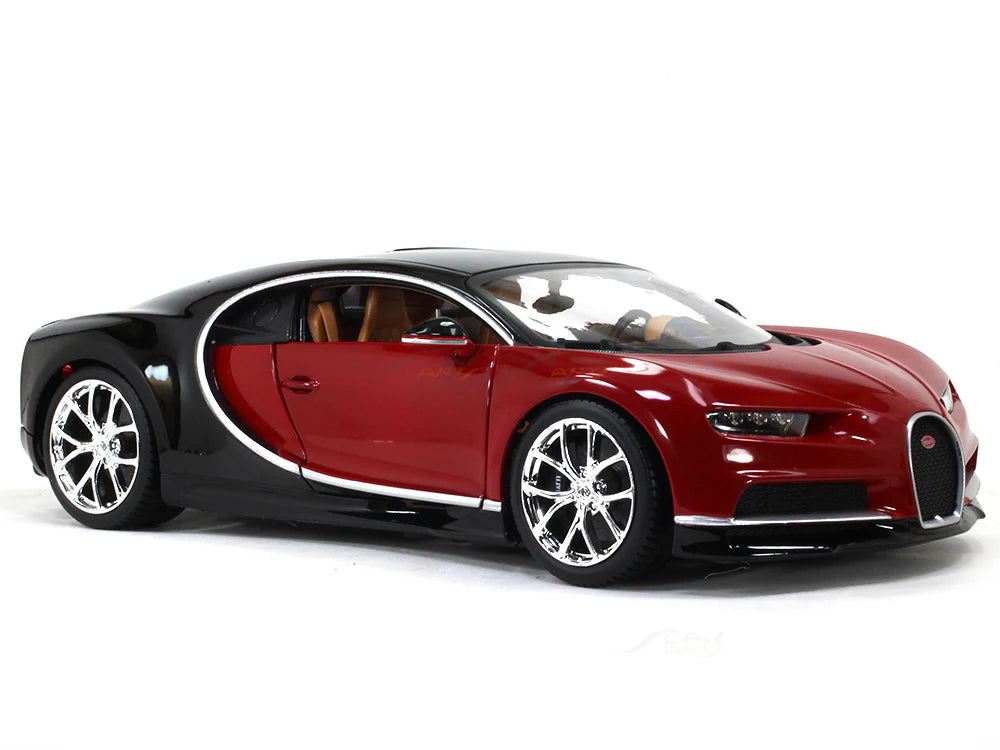 Maisto Special Edition Bugatti Chiron - Red/Black with Chrome (1:18)