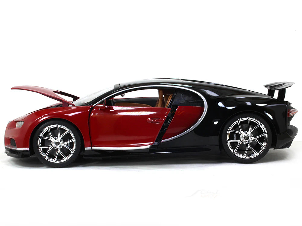 Maisto Special Edition Bugatti Chiron - Red/Black with Chrome (1:18)