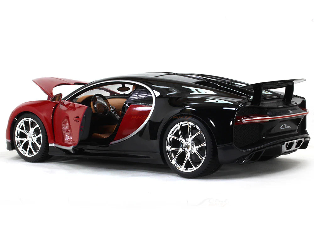 Maisto Special Edition Bugatti Chiron - Red/Black with Chrome (1:18)