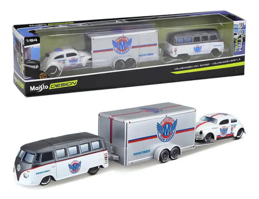Maisto Design Team Haulers Volkswagen Van "Samba" / Volkswagen Beetle (1:64)