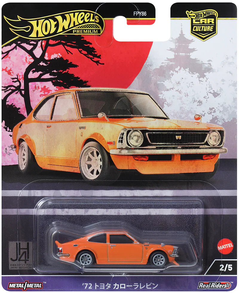 Hot Wheels Car Culture Japan Historics 4 '72 Toyota Corolla Levin (1:64)