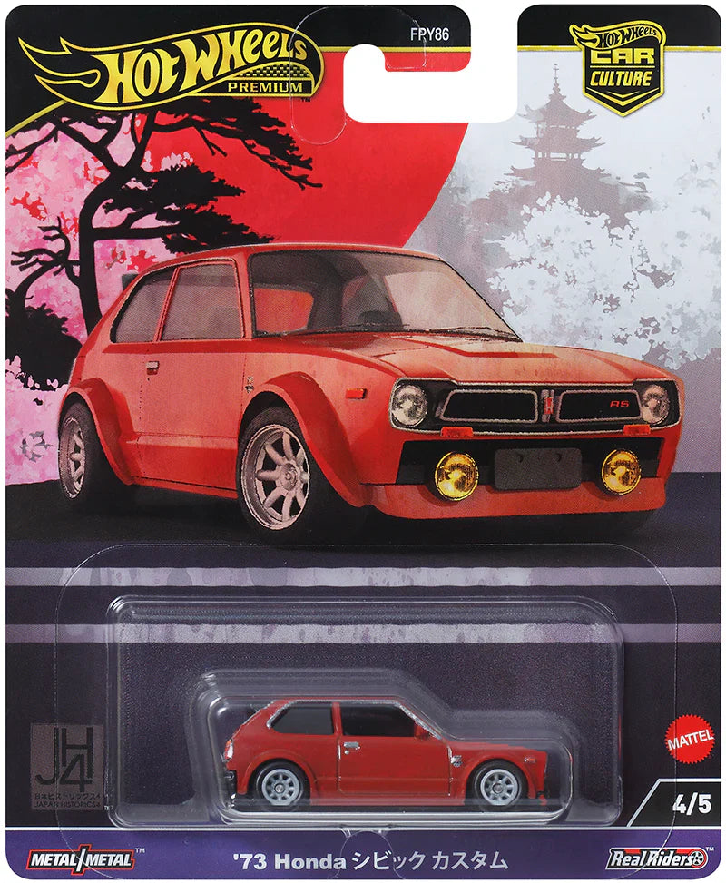 Hot Wheels Car Culture Japan Historics 4 '73 Honda Civic Custom (1:64)