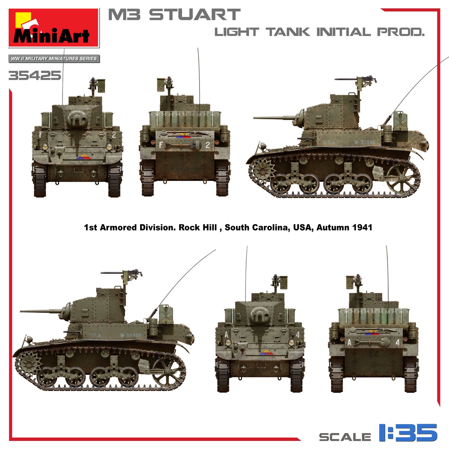 MiniArt M3 Stuart Light Tank Initial Production (1:35)