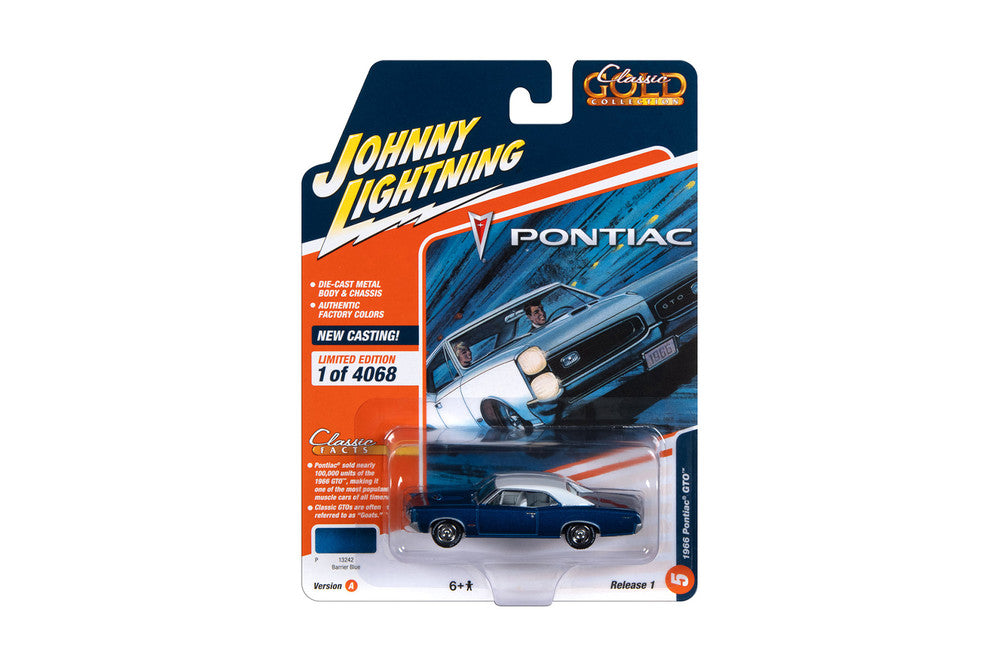Johnny Lightning 1966 Pontiac GTO - Barrier Blue (1:64)