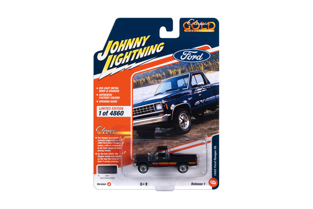 Johnny Lightning 1985 Ford Ranger XL - Dark Charcoal Poly (1:64)