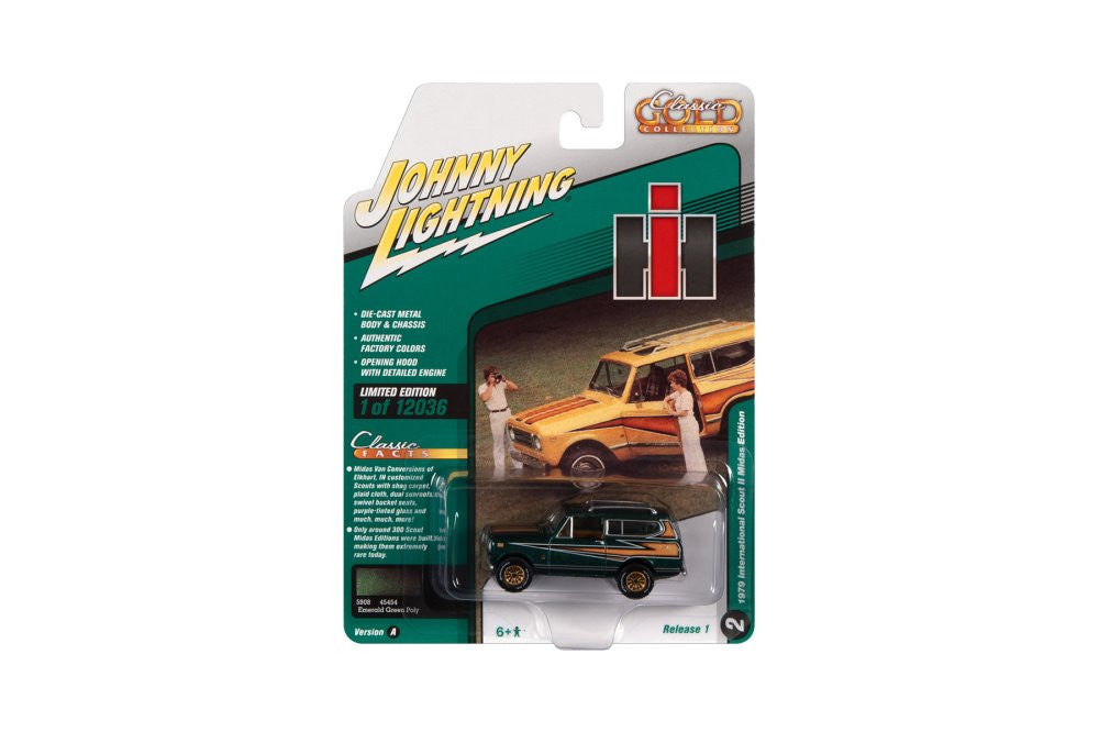 Johnny Lightning 1979 International Scout II Midas Edition - Emerald Green Poly (1:64)
