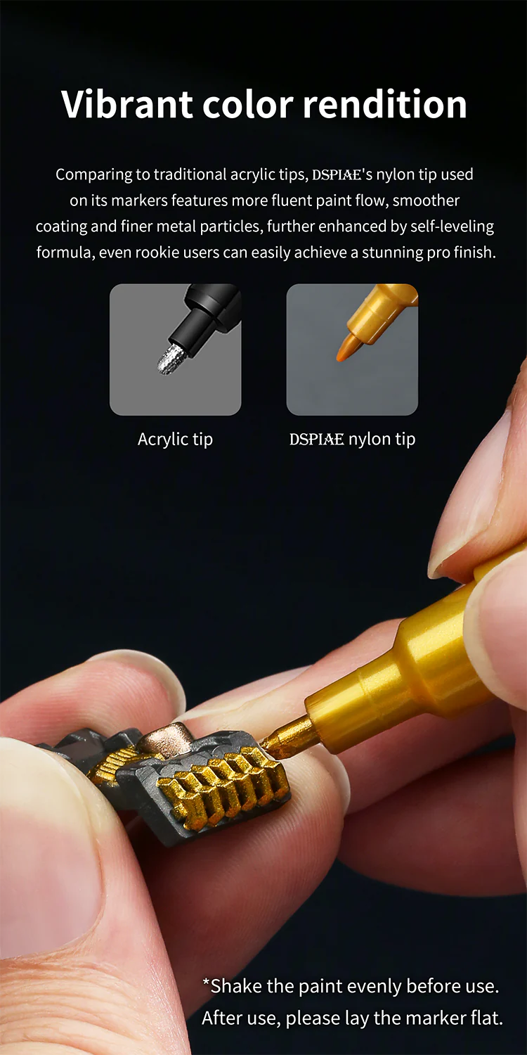 Dspiae Metallic Color Marker - Silver