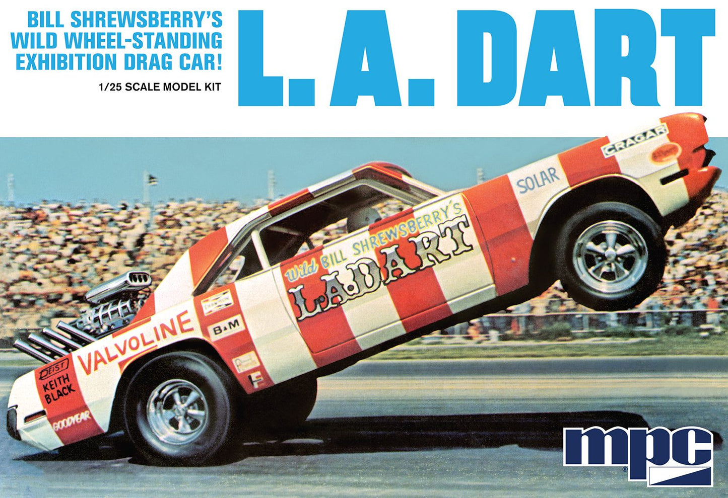 MPC Bill Shrewsberry's Wild Wheel-Standing Exhibition Drag Car L.A. Dart (1:25)