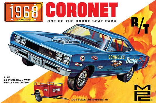 MPC 1968 Dodge Coronet R/T with Trailer (1:25)