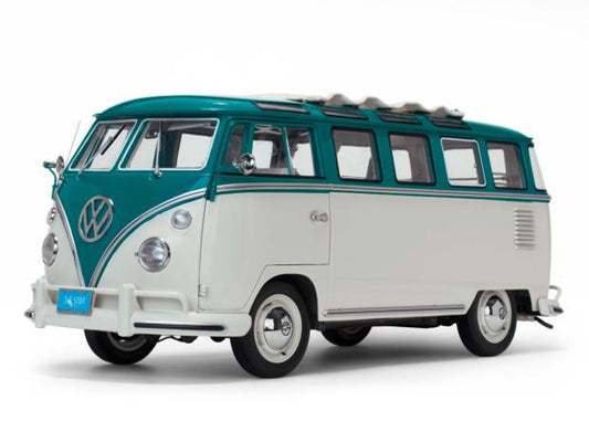 Sun Star 1962 Volkswagen Samba Bus - Blue/Beige Grey (custom) (1:12)