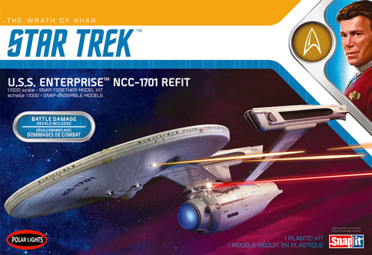 Polar Star Trek: The Wrath of Khan U.S.S. Enterprise NCC-1701 Refit (1:1000)