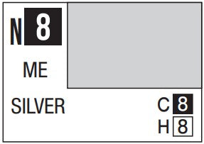 Mr. Hobby Acrysion - N8 Metallic Silver (10ml)