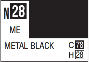 Mr. Hobby Acrysion - N28 Metallic Metal Black (10ml)