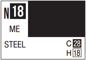 Mr. Hobby Acrysion - N18 Metallic Steel (10ml)