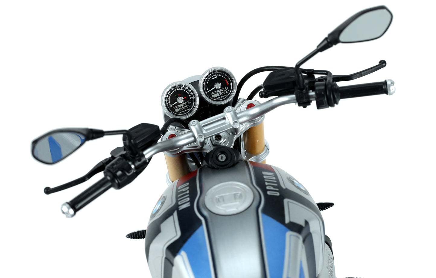 Meng Model BMW R nineT - Option 719 Mars Red / Cosmic Blue (1:9)