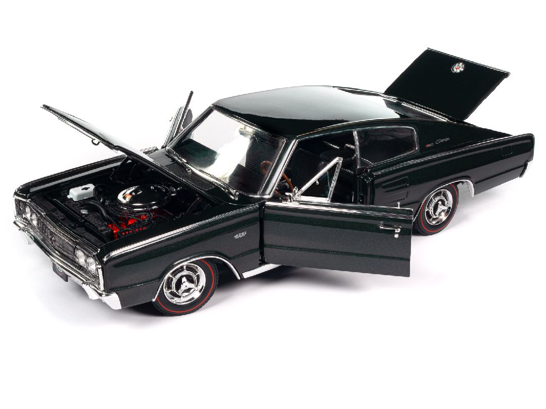 Auto World 1966 Dodge Charger MCACN - Dark Green Metallic (1:18)