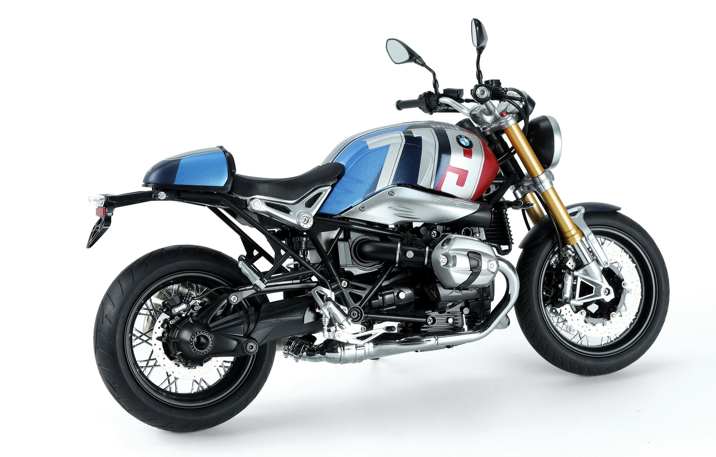 Meng Model BMW R nineT - Option 719 Mars Red / Cosmic Blue (1:9)