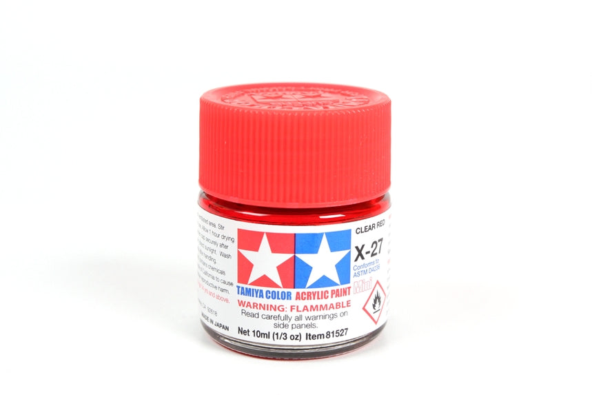 Tamiya Acrylic Mini X-27 Clear Red (10ml)