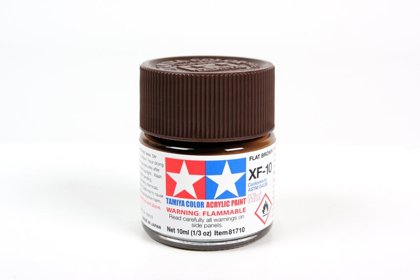 Tamiya Acrylic Mini XF-10 Flat Brown (10ml)