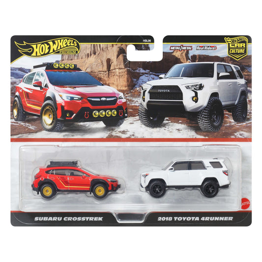 Hot Wheels Premium Car Culture 2 Pack Subaru Crosstrek and 2018 Toyota 4Runner (1:64)